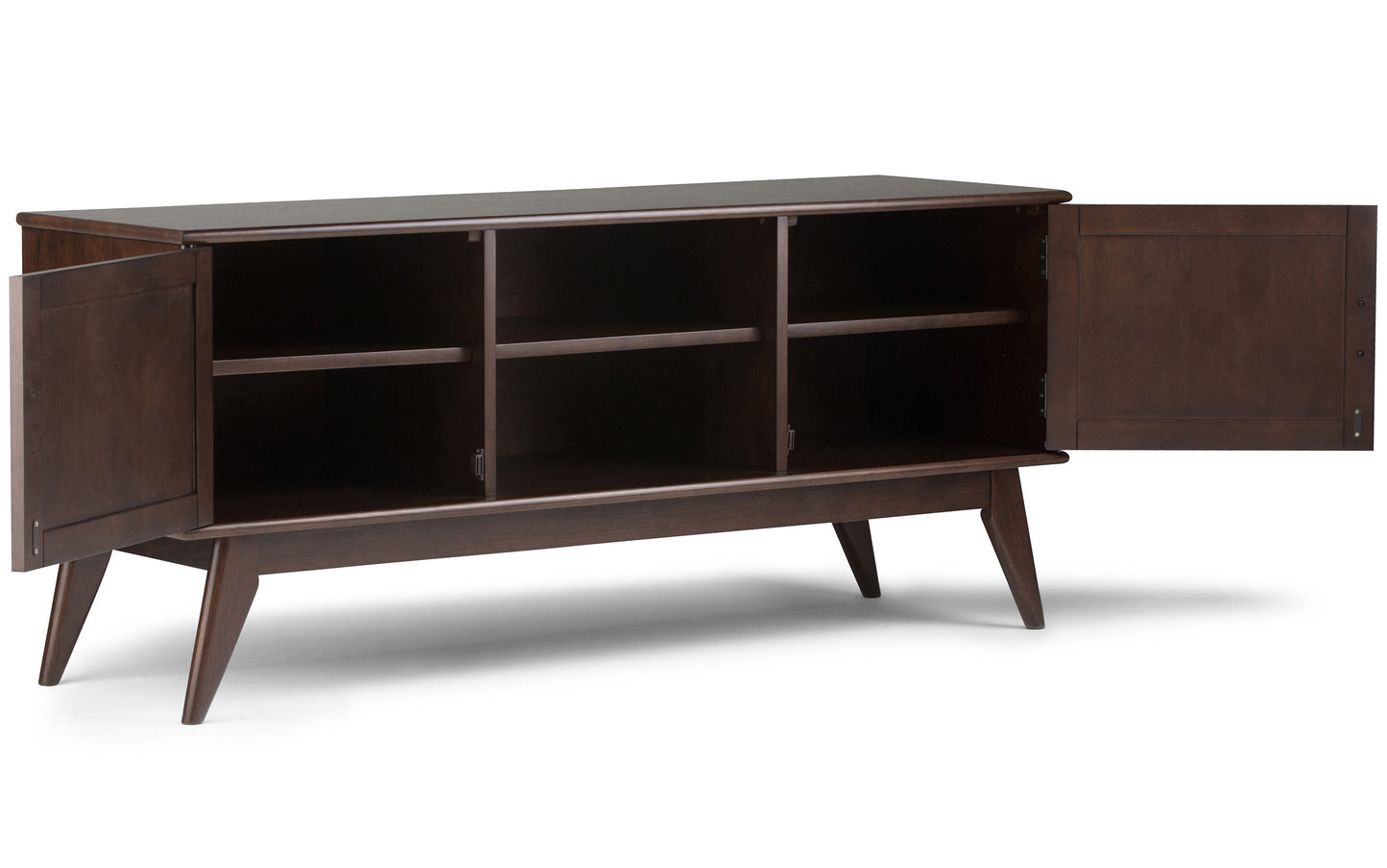 Medium Auburn Brown | Draper Mid Century Low TV Stand