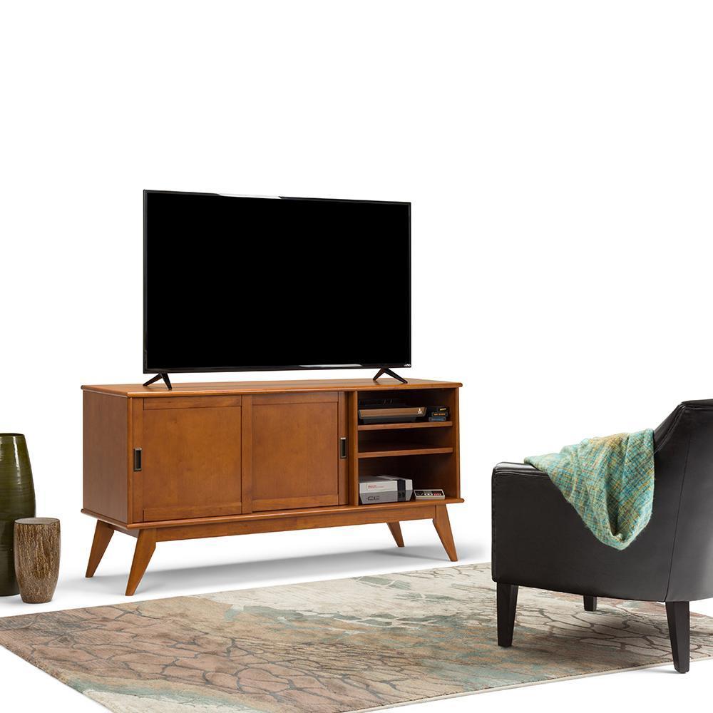 Teak Brown | Draper Mid Century Medium TV Media Stand