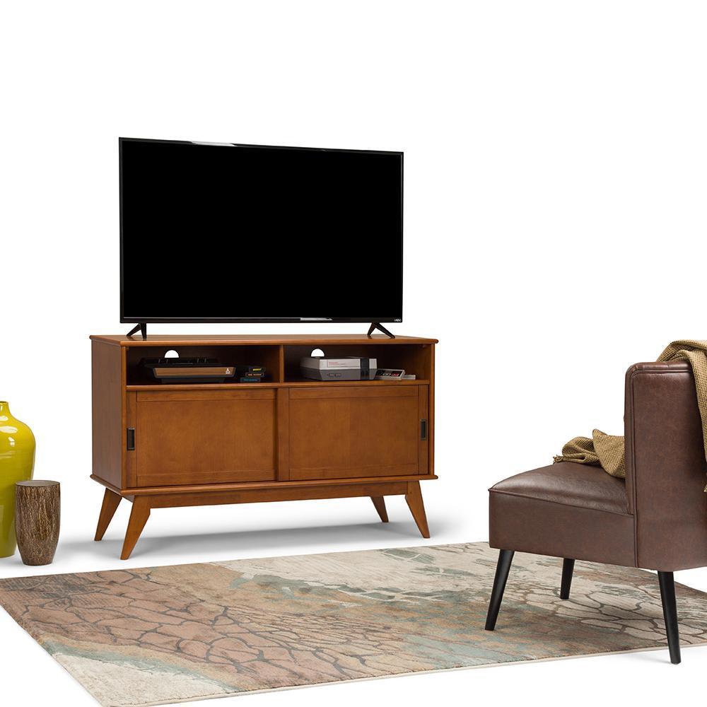 Teak Brown | Draper Mid Century Tall TV Media Stand