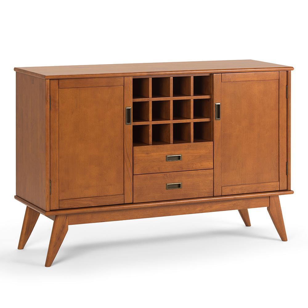 Teak Brown | Draper Mid Century Sideboard Buffet & Winerack