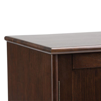 Medium Auburn Brown | Draper Mid Century Sideboard Buffet & Winerack