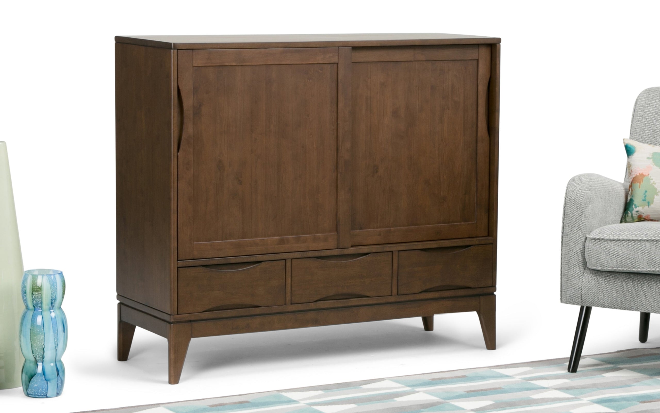 Walnut Brown | Harper 48 inch Medium Storage Cabinet