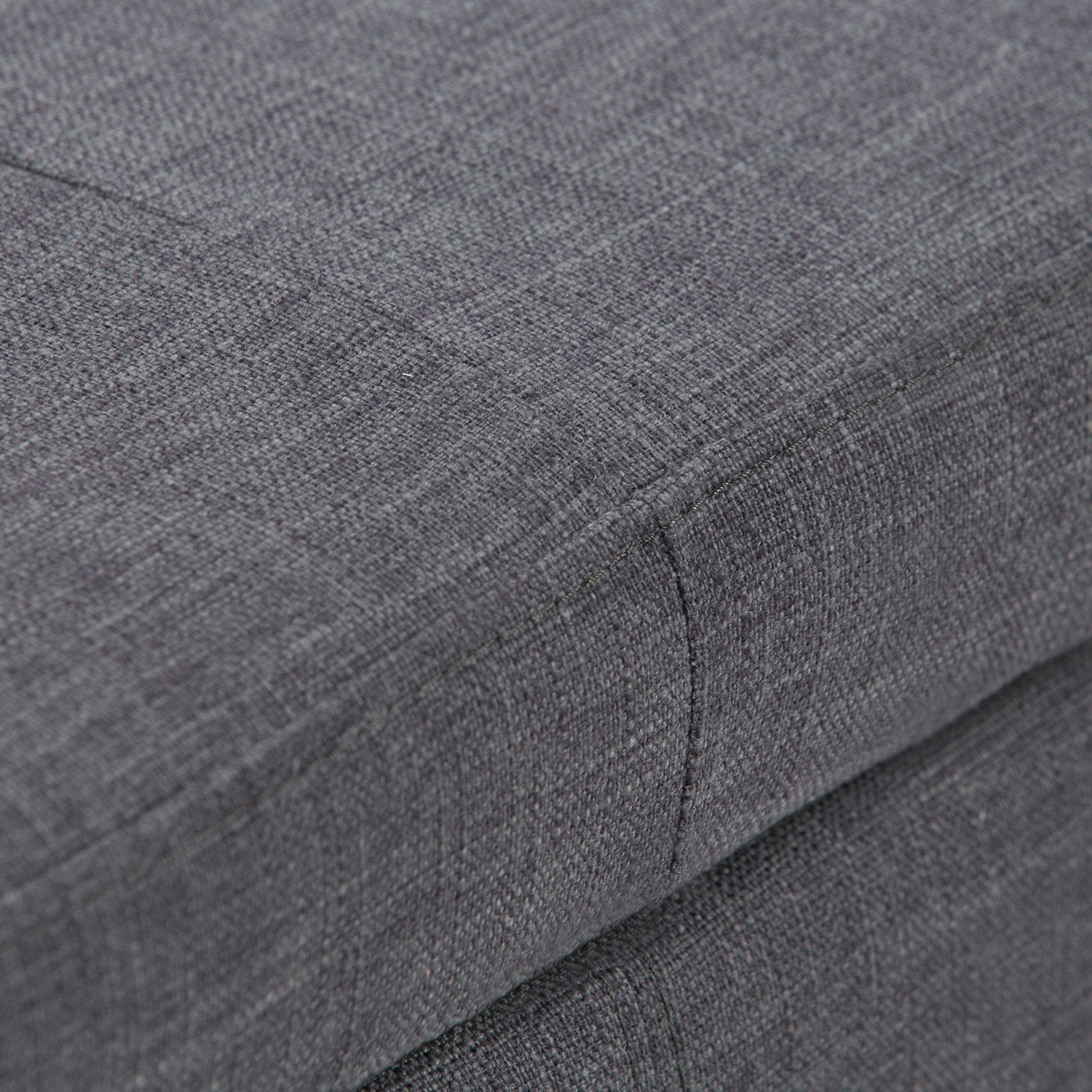 Slate Grey Linen Style Fabric | Castleford Large Storage Ottoman Bench