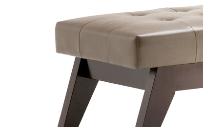 Ash Blonde Vegan Leather | Draper Ottoman Bench in Vegan Leather