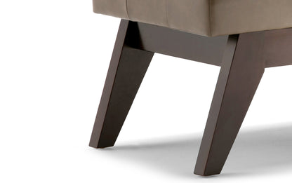 Ash Blonde Vegan Leather | Draper Ottoman Bench in Vegan Leather