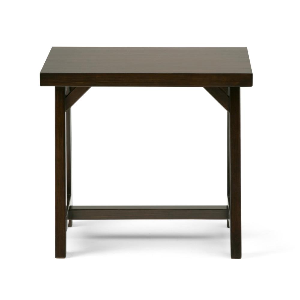 Dark Chestnut Brown | Sawhorse 22 inch End Side Table