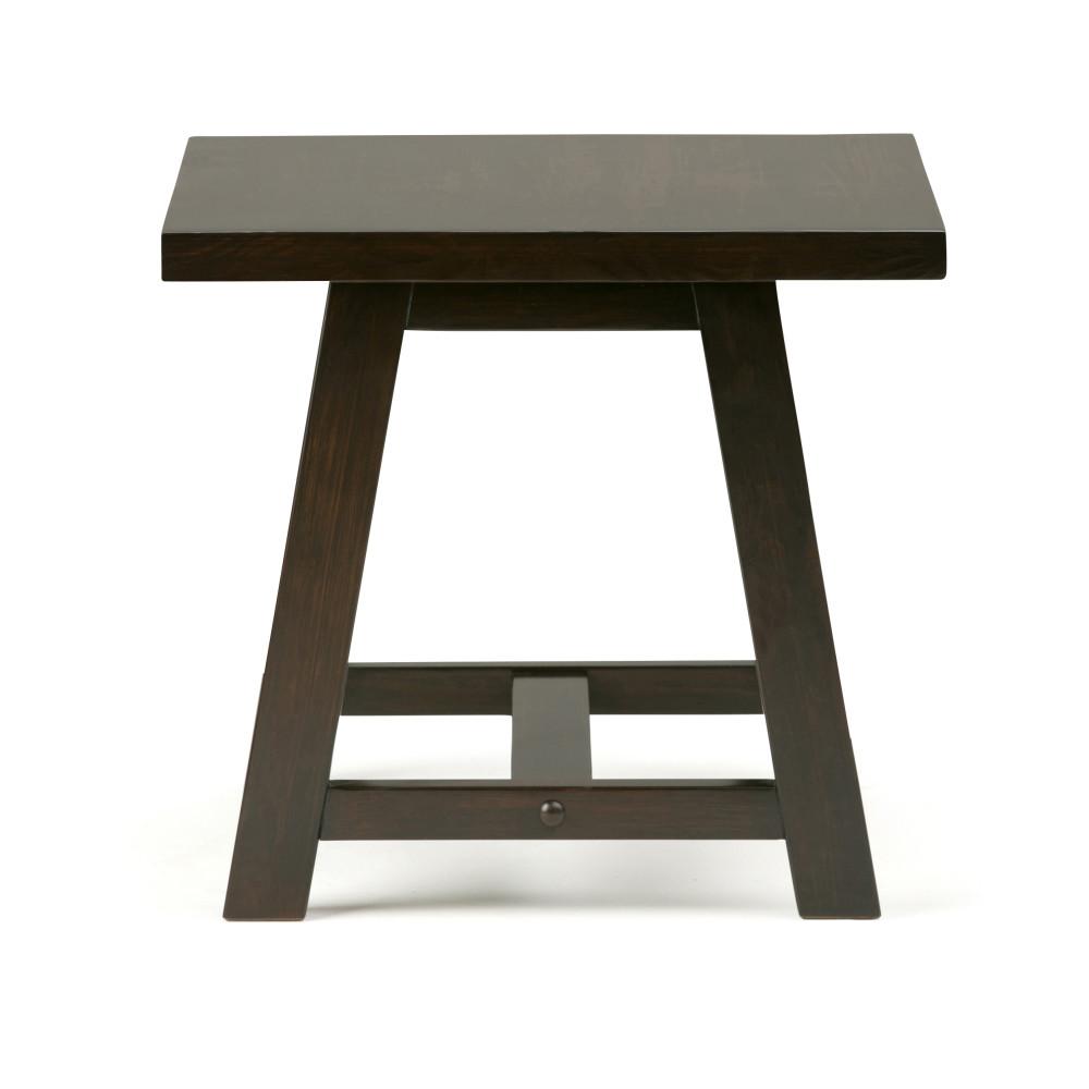 Dark Chestnut Brown | Sawhorse 22 inch End Side Table