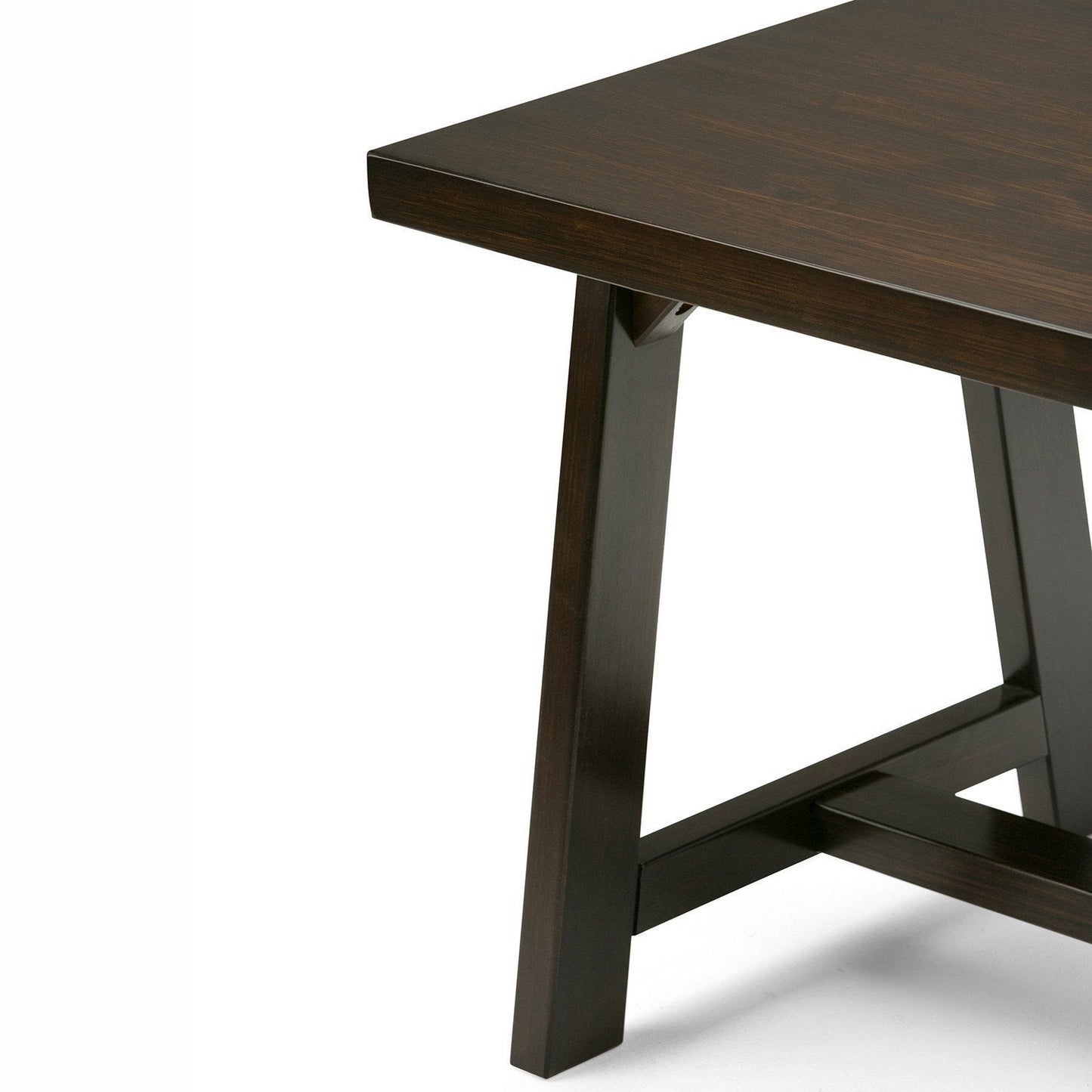 Dark Chestnut Brown | Sawhorse 22 inch End Side Table