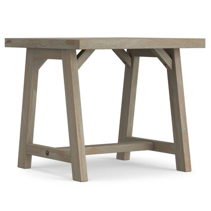 Distressed Grey | Sawhorse 22 inch End Side Table