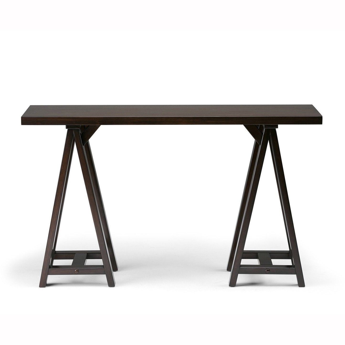 Dark Chestnut Brown | Sawhorse 50 inch Console Sofa Table