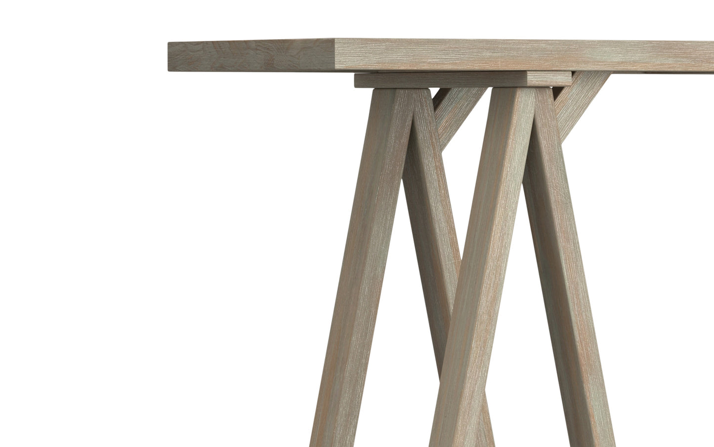 Distressed Grey | Sawhorse 66 inch Wide Console Sofa Table