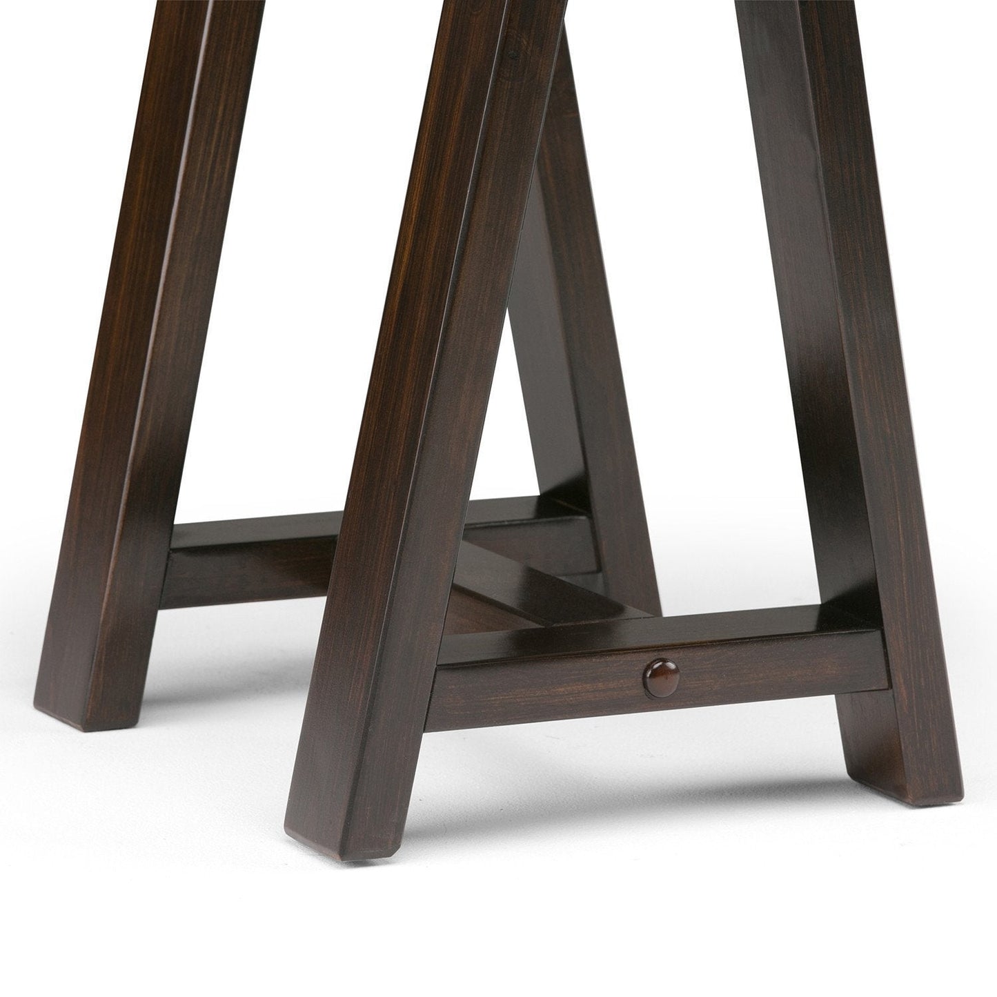 Dark Chestnut Brown | Sawhorse 66 inch Wide Console Sofa Table