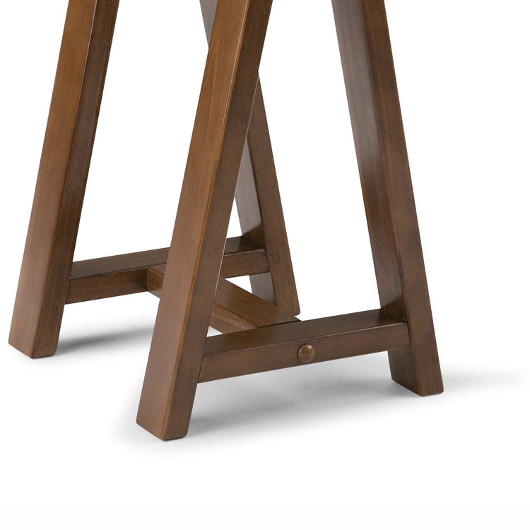 Medium Saddle Brown | Sawhorse 50 inch Console Sofa Table