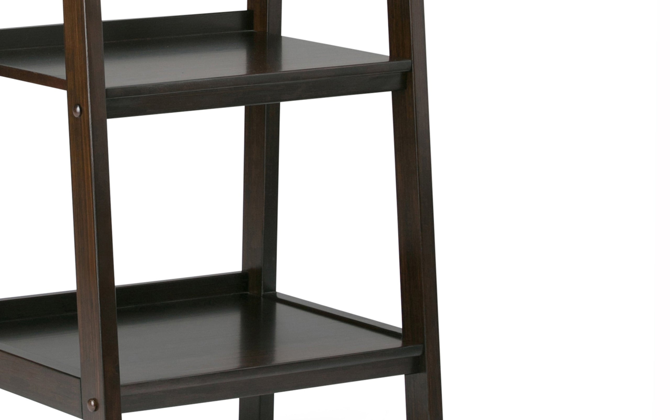 Dark Chestnut Brown | Sawhorse 24 inch Ladder Shelf