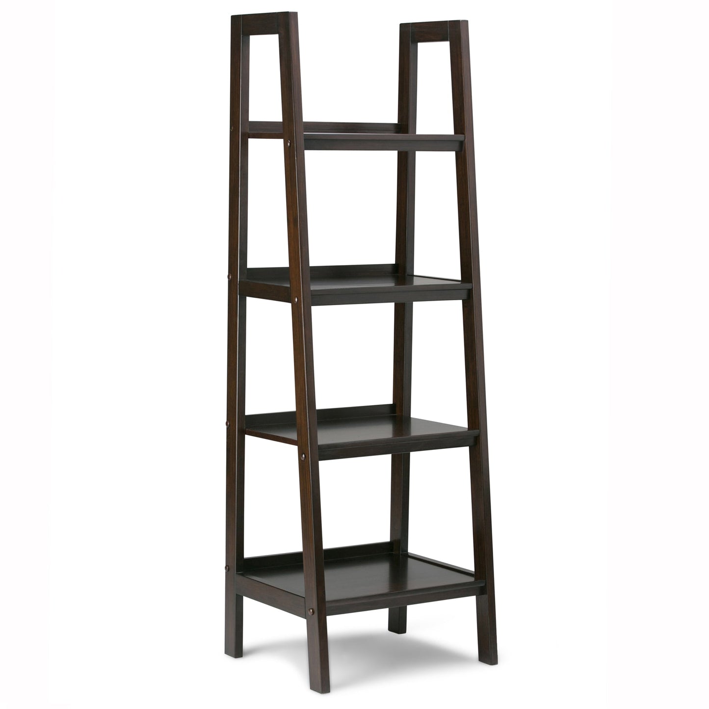 Dark Chestnut Brown | Sawhorse 24 inch Ladder Shelf