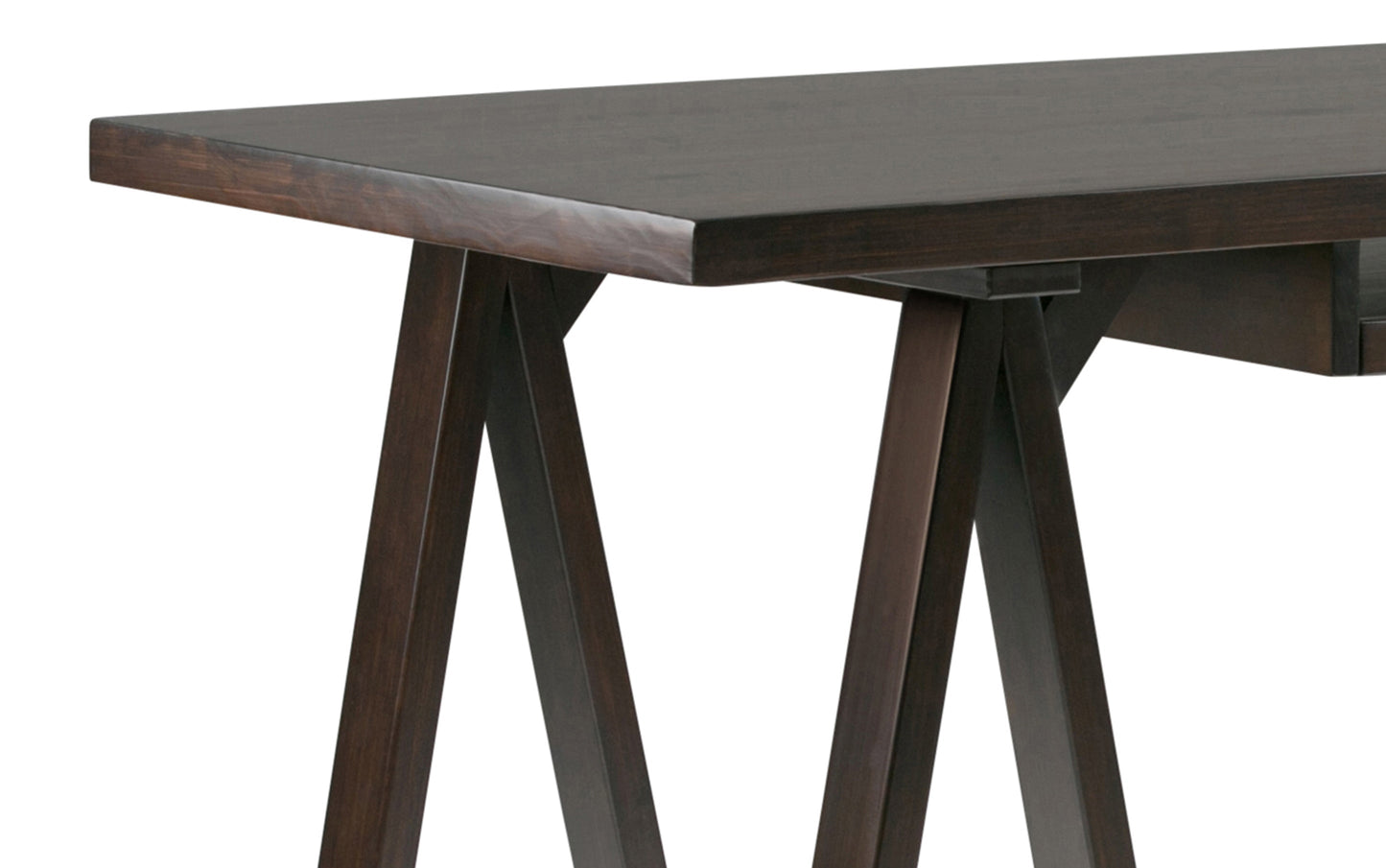 Dark Chestnut Brown | Sawhorse 60 inch Desk