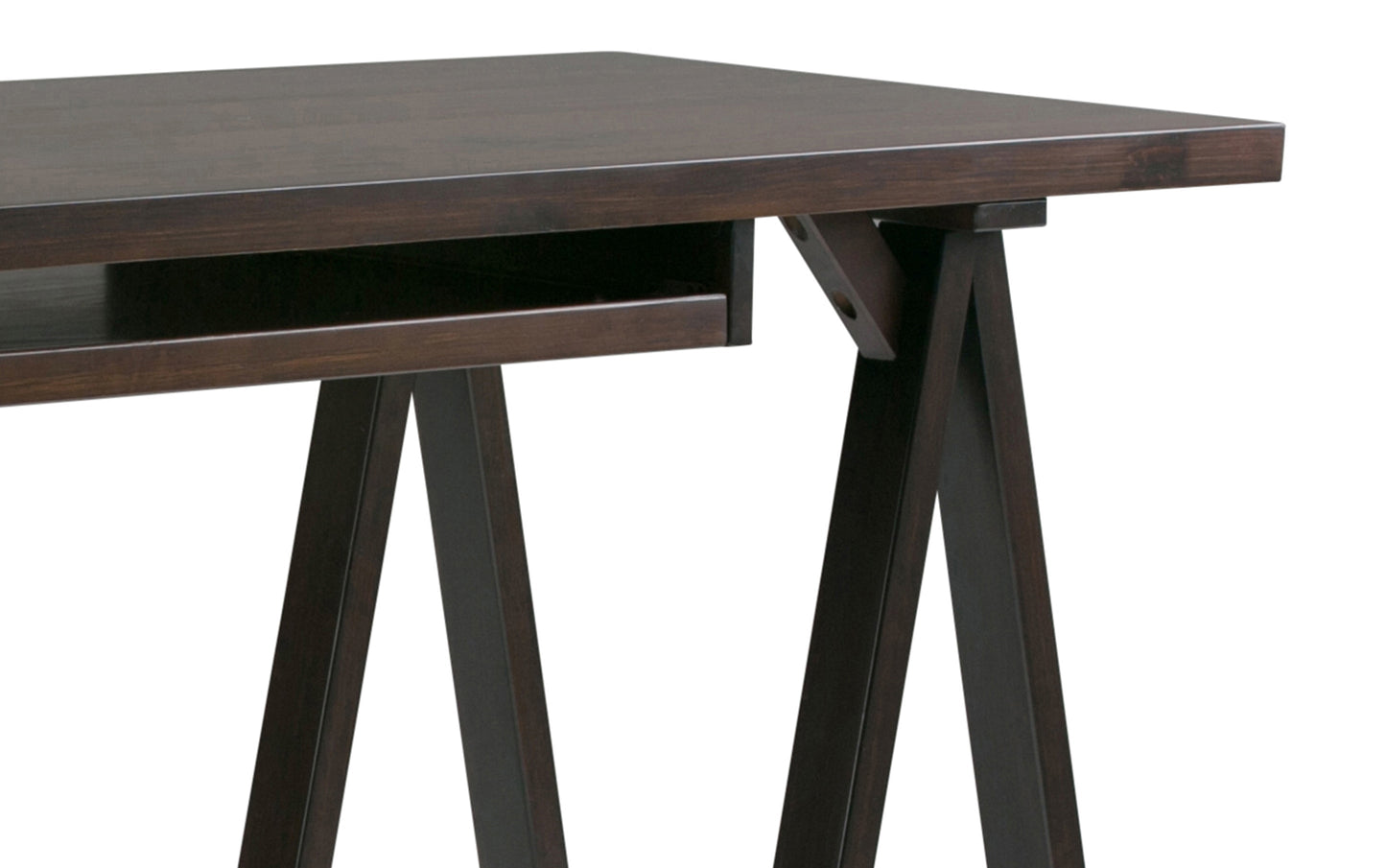 Dark Chestnut Brown | Sawhorse 60 inch Desk