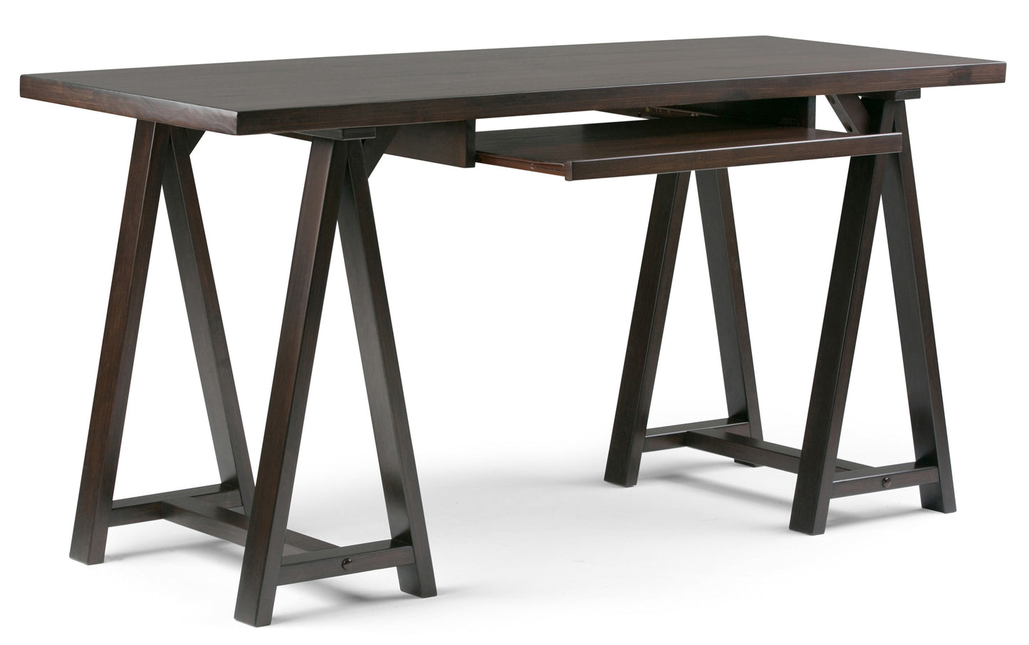 Dark Chestnut Brown | Sawhorse 60 inch Desk