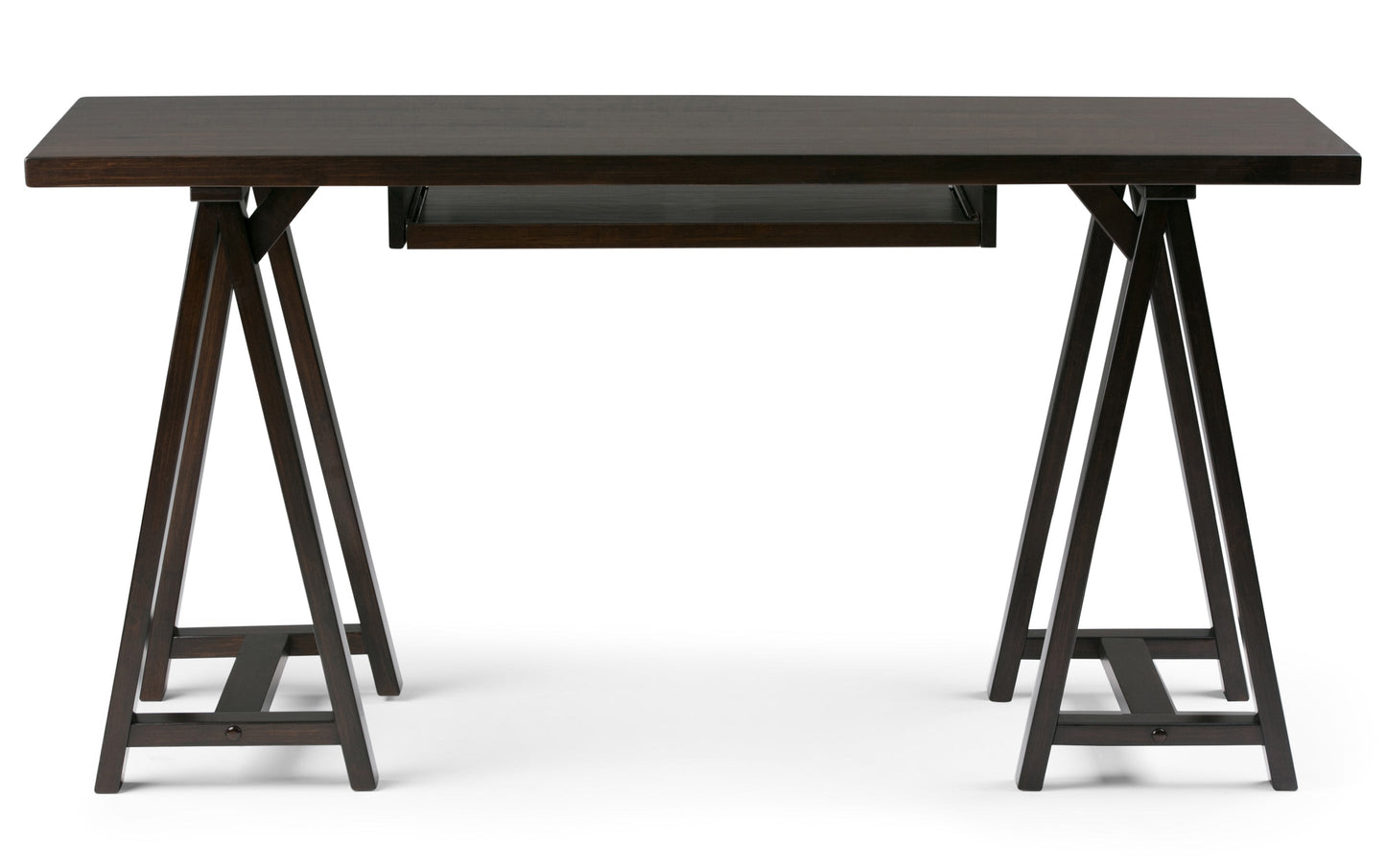 Dark Chestnut Brown | Sawhorse 60 inch Desk