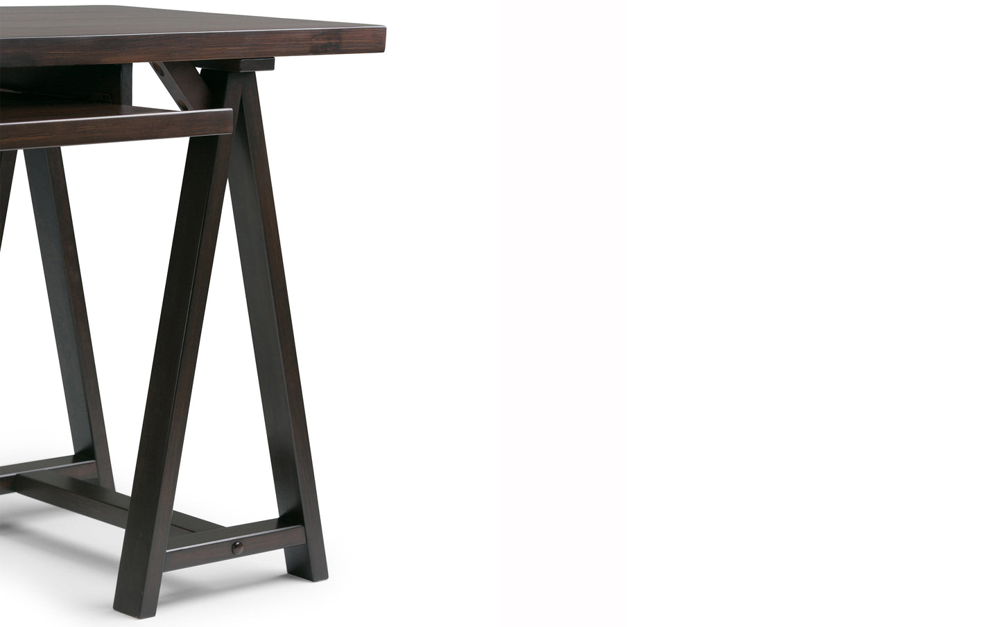 Dark Chestnut Brown | Sawhorse 60 inch Desk