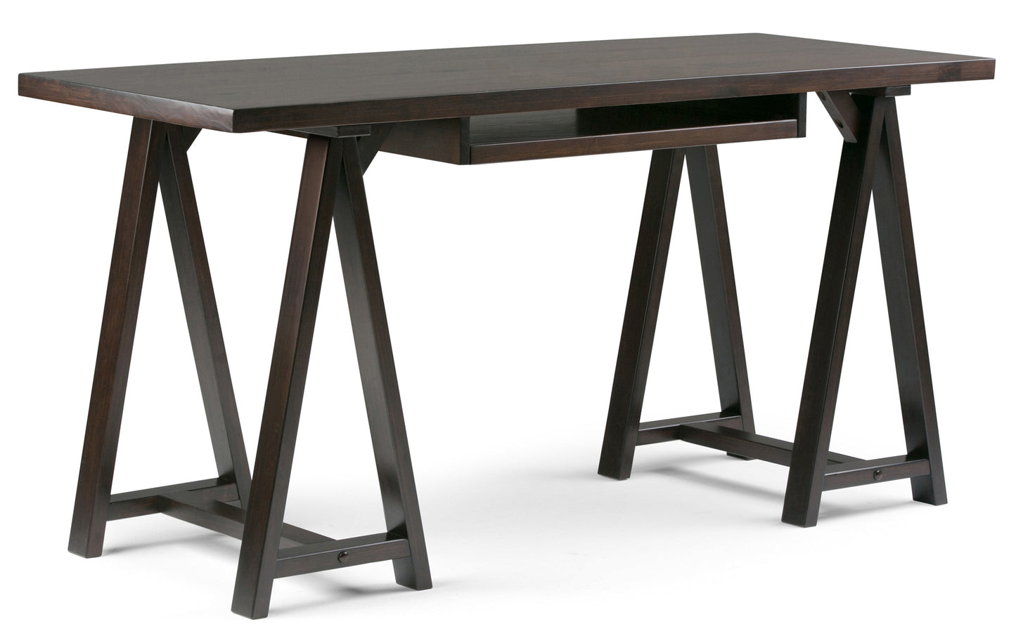 Dark Chestnut Brown | Sawhorse 60 inch Desk