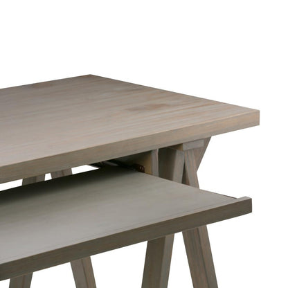 Distressed Grey | Sawhorse 50 inch Small Desk