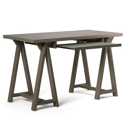 Distressed Grey | Sawhorse 50 inch Small Desk