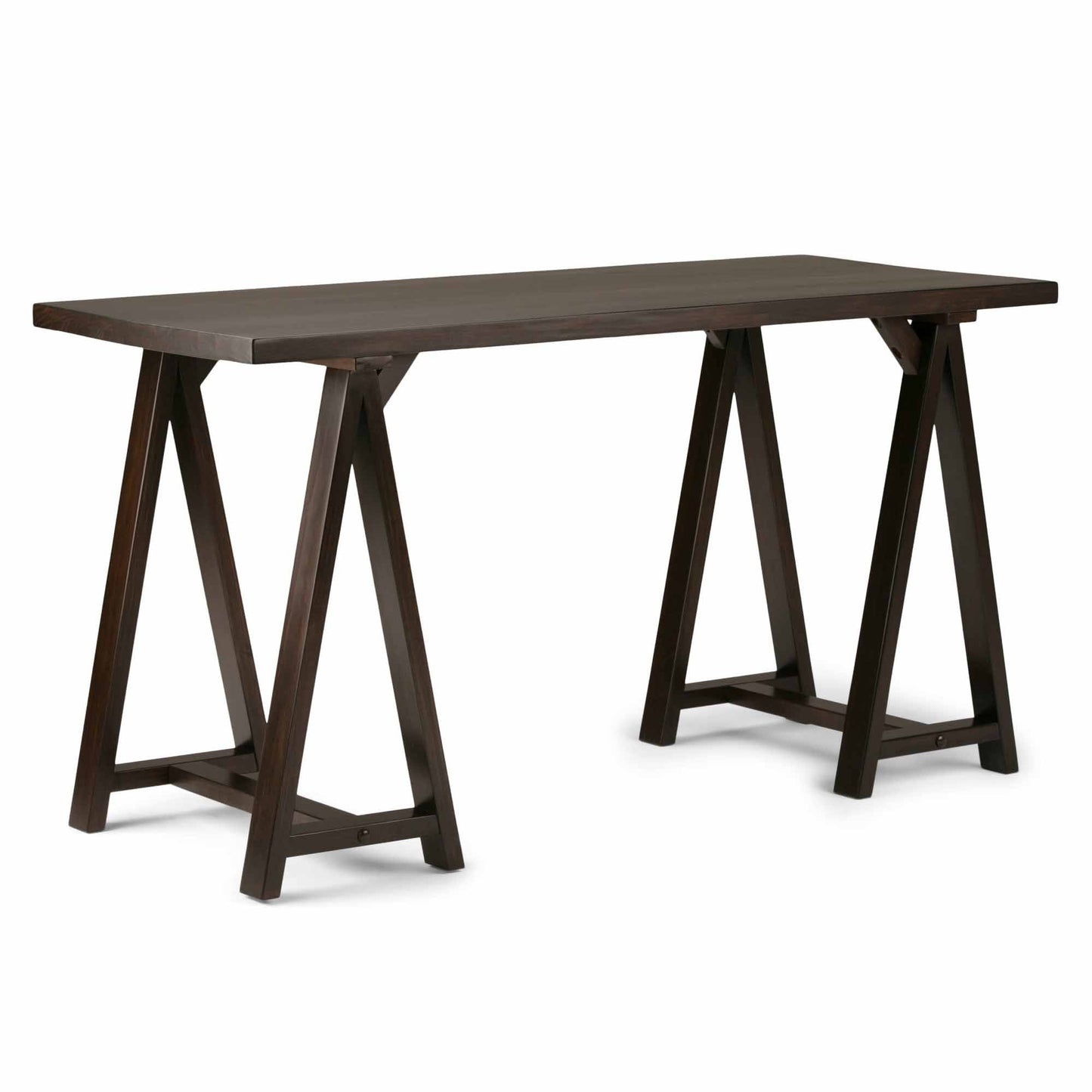 Dark Chestnut Brown | Sawhorse Writing Desk