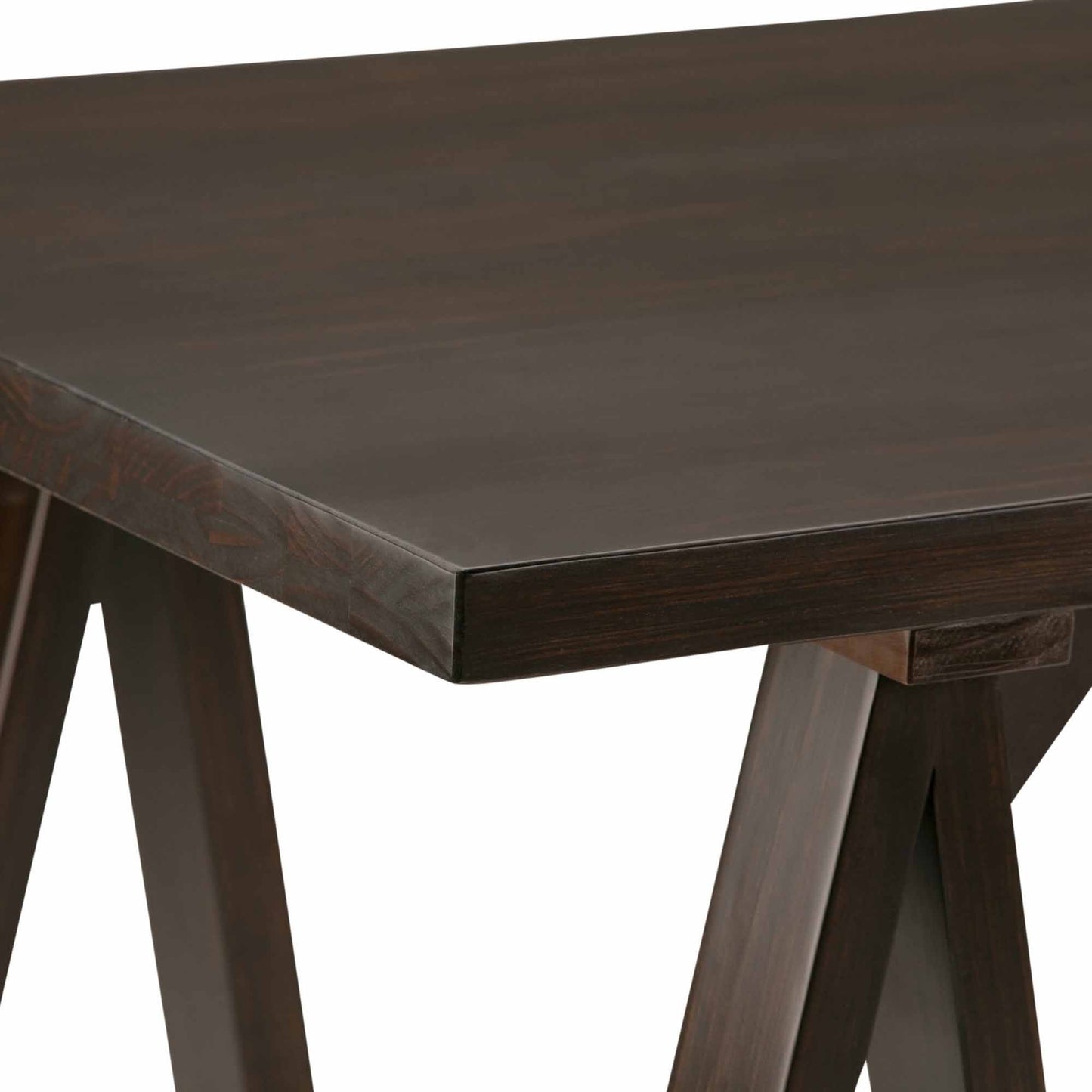 Dark Chestnut Brown | Sawhorse Writing Desk