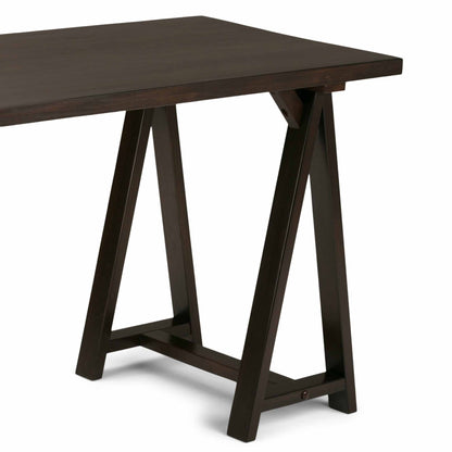 Dark Chestnut Brown | Sawhorse Writing Desk