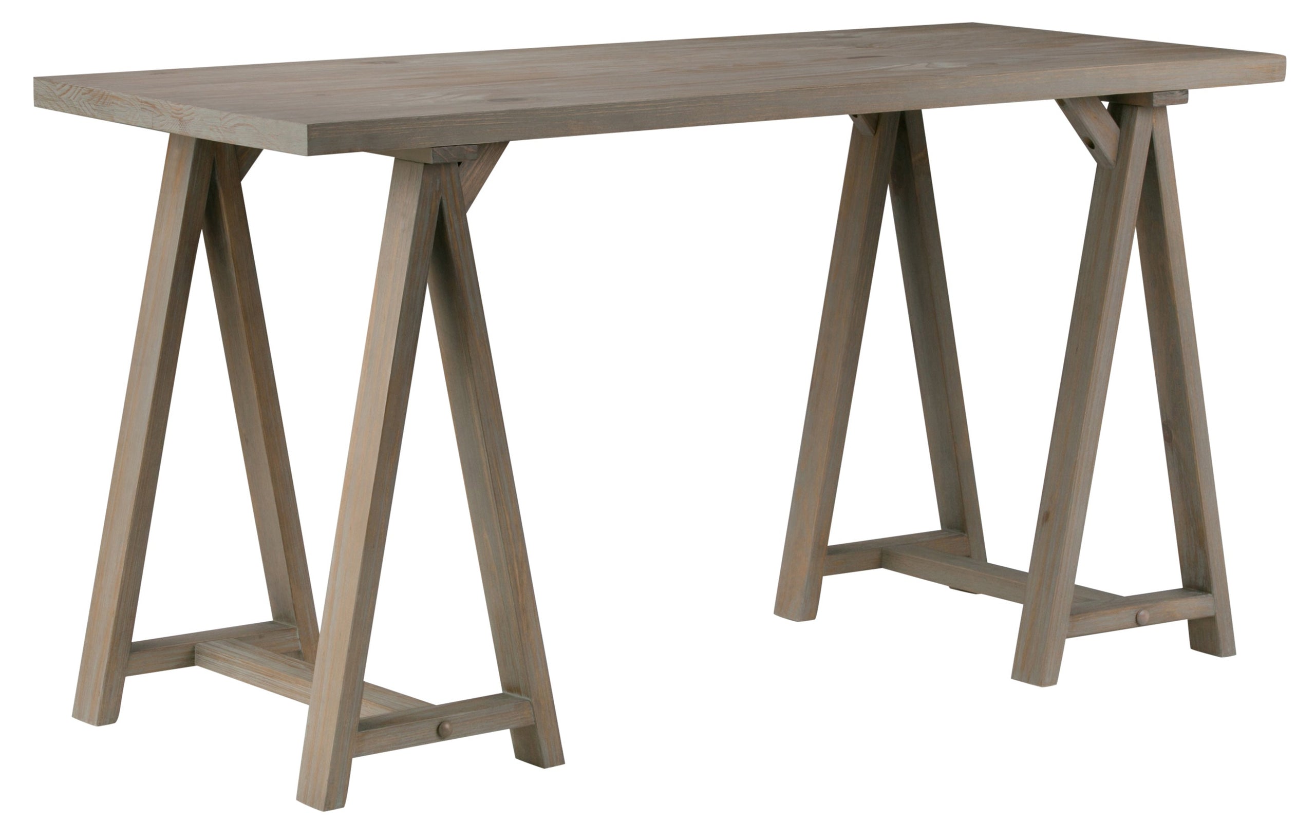 Distressed Grey | Sawhorse Writing Desk