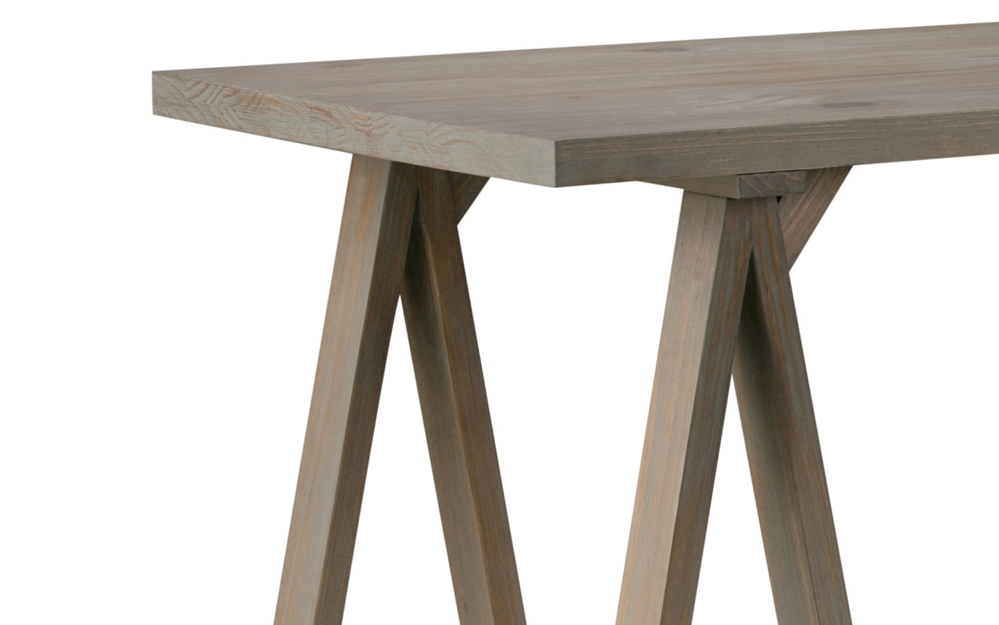 Distressed Grey | Sawhorse Writing Desk