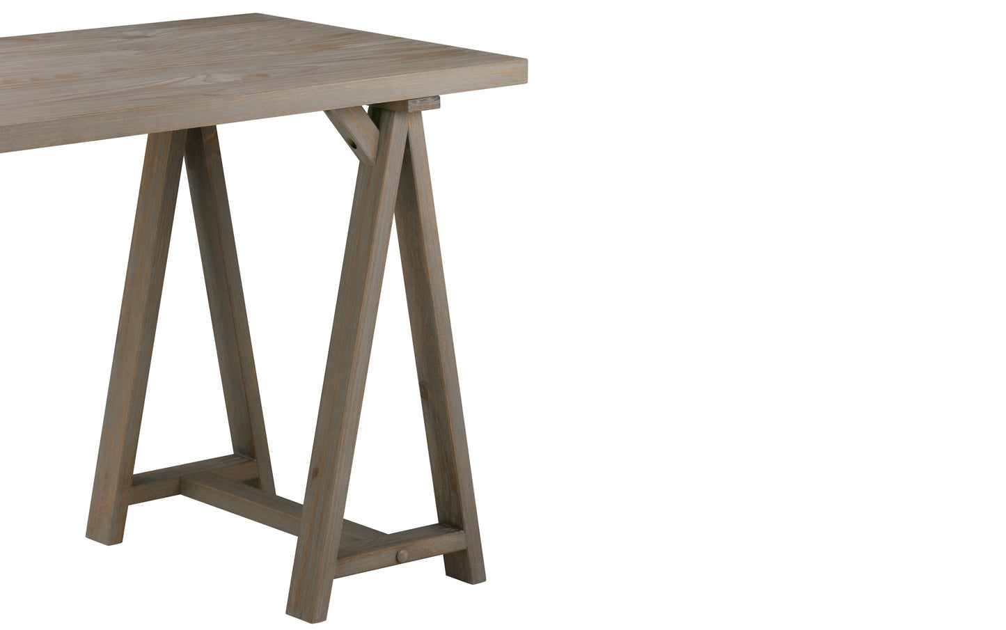 Distressed Grey | Sawhorse Writing Desk