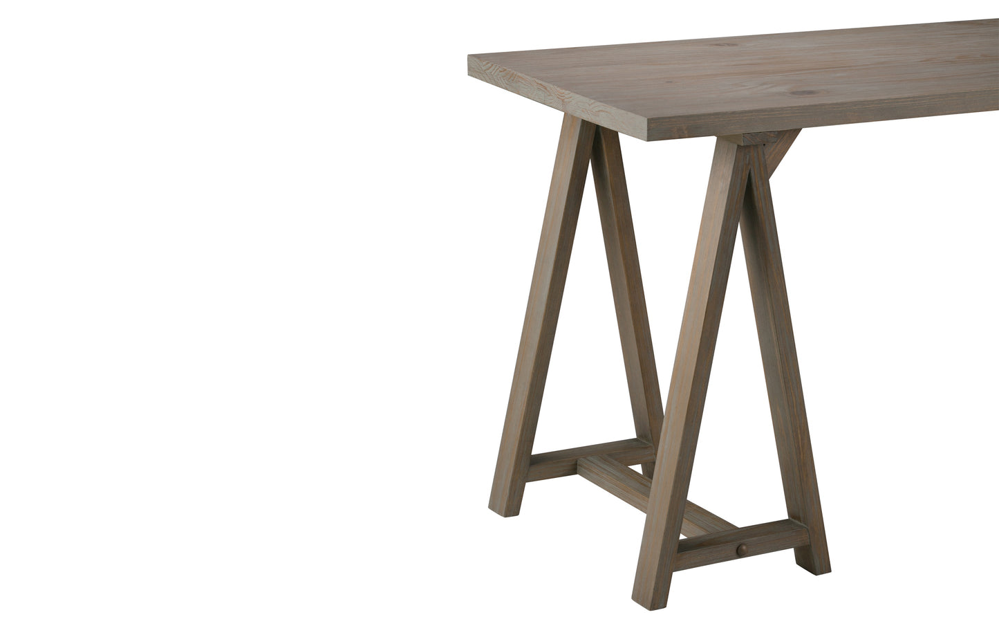 Distressed Grey | Sawhorse Writing Desk