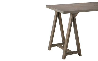 Distressed Grey | Sawhorse Writing Desk