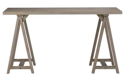 Distressed Grey | Sawhorse Writing Desk