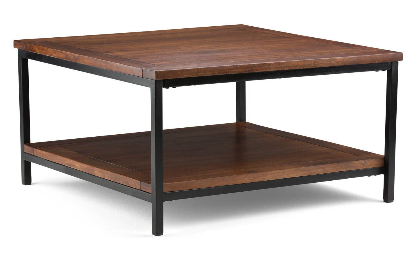 Dark Cognac Brown | Skyler 34 inch Square Coffee Table