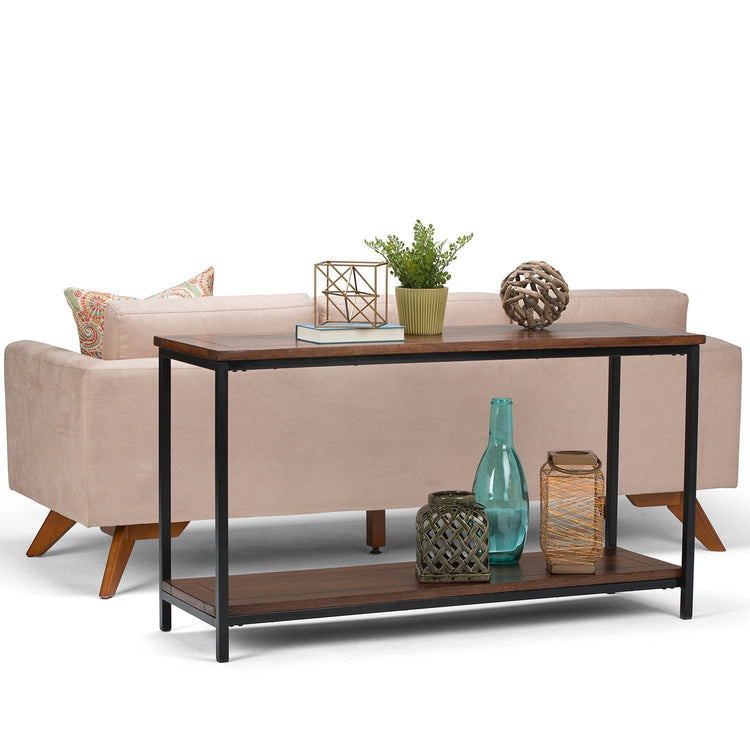 Dark Cognac Brown | Skyler 54 inch Console Sofa Table