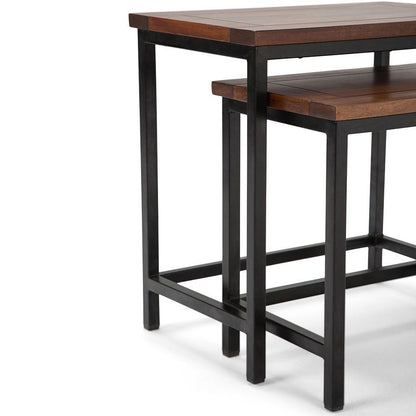 Dark Cognac Brown | Skyler Nesting 2 Pc Side Table