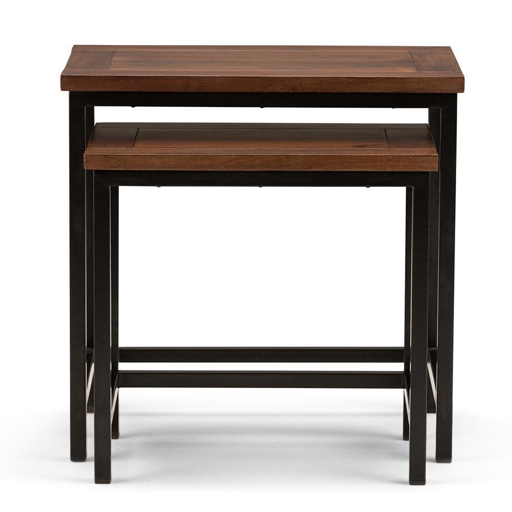 Dark Cognac Brown | Skyler Nesting 2 Pc Side Table