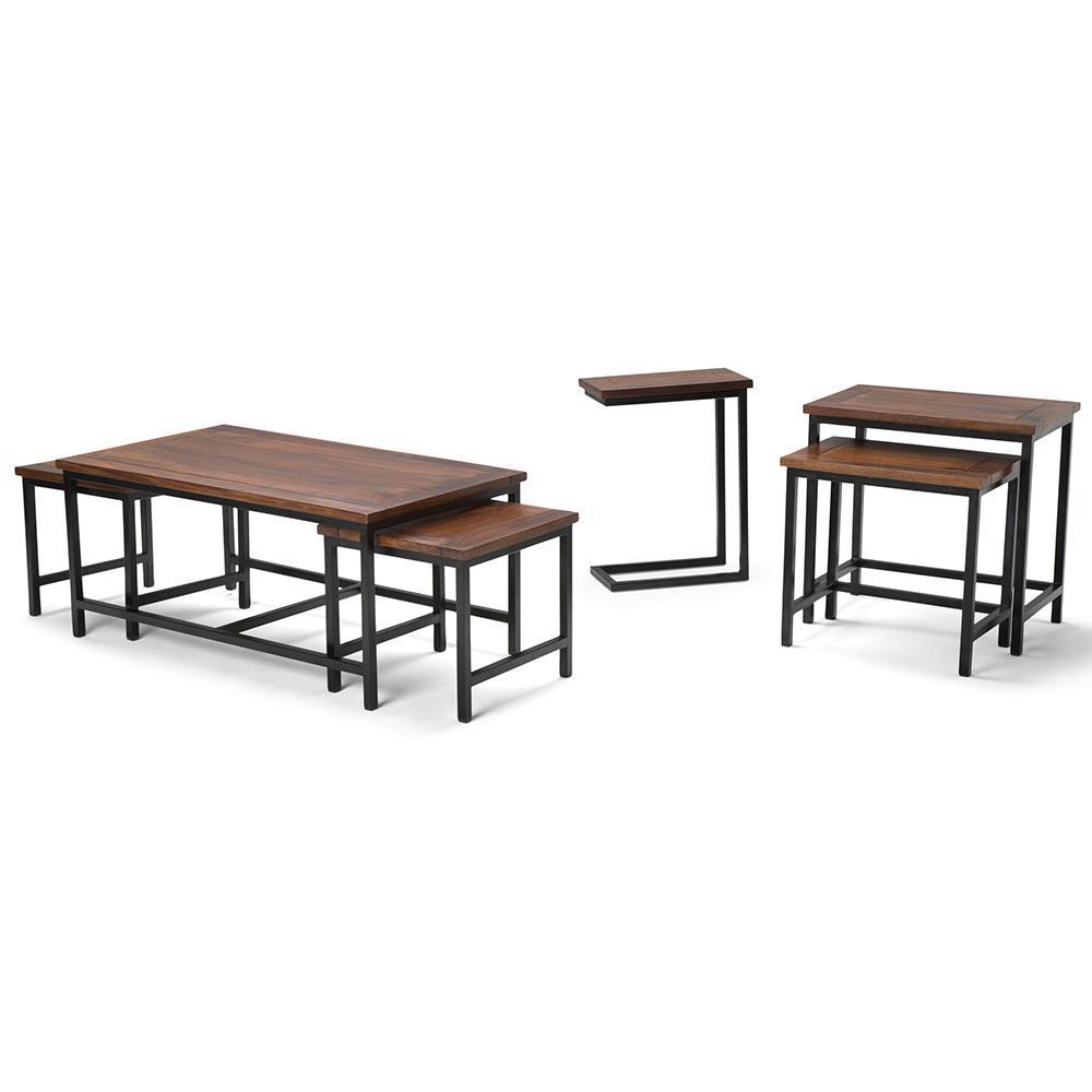 Dark Cognac Brown | Skyler Nesting 2 Pc Side Table