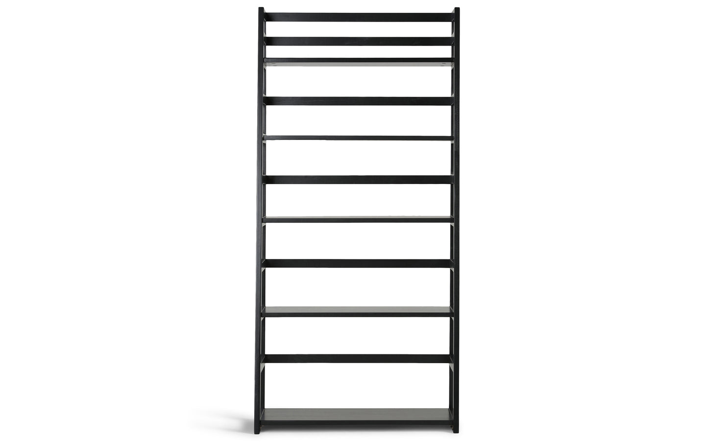 Black | Acadian 30W 5 Shelf Ladder Bookcase (Set of 2)