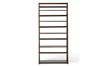 Brunette Brown | Acadian 30W 5 Shelf Ladder Bookcase (Set of 2)