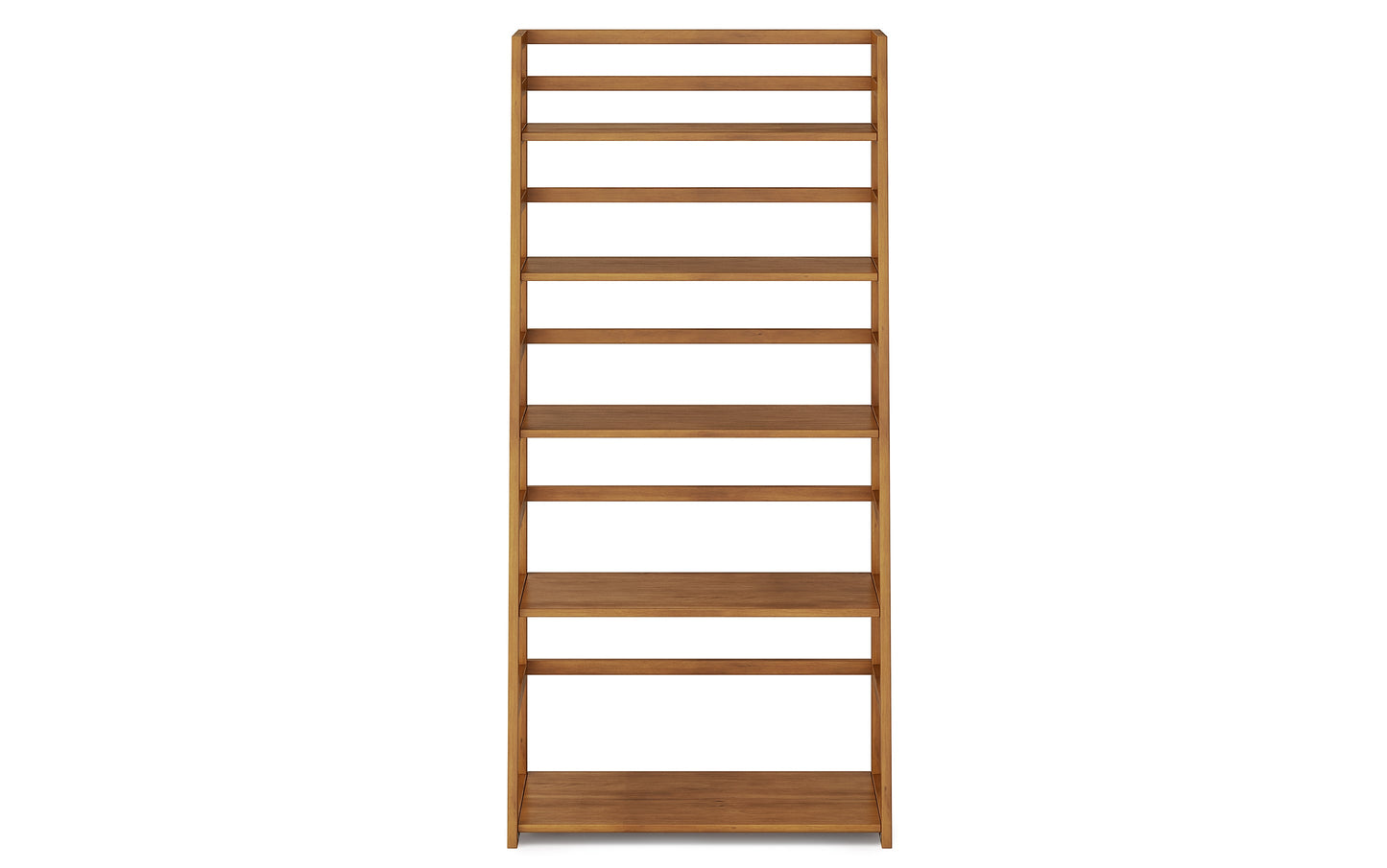 Light Golden Brown | Acadian 30W 5 Shelf Ladder Bookcase (Set of 2)