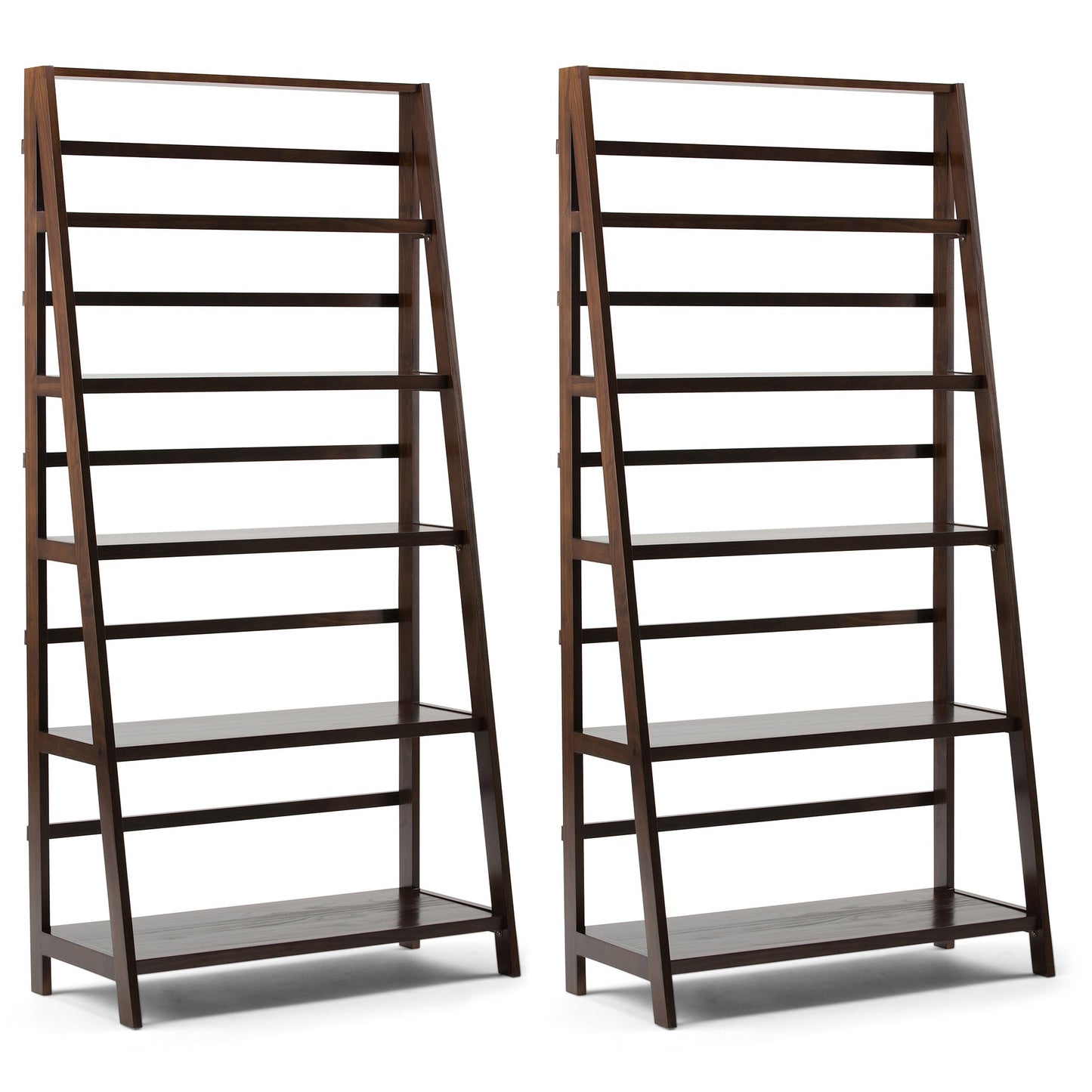 Acadian 36W 5 Shelf Ladder Bookcase (Set of 2)