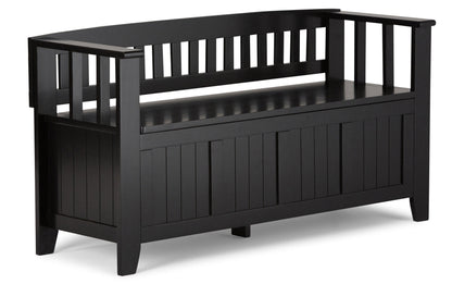 Black | Acadian Entryway Bench