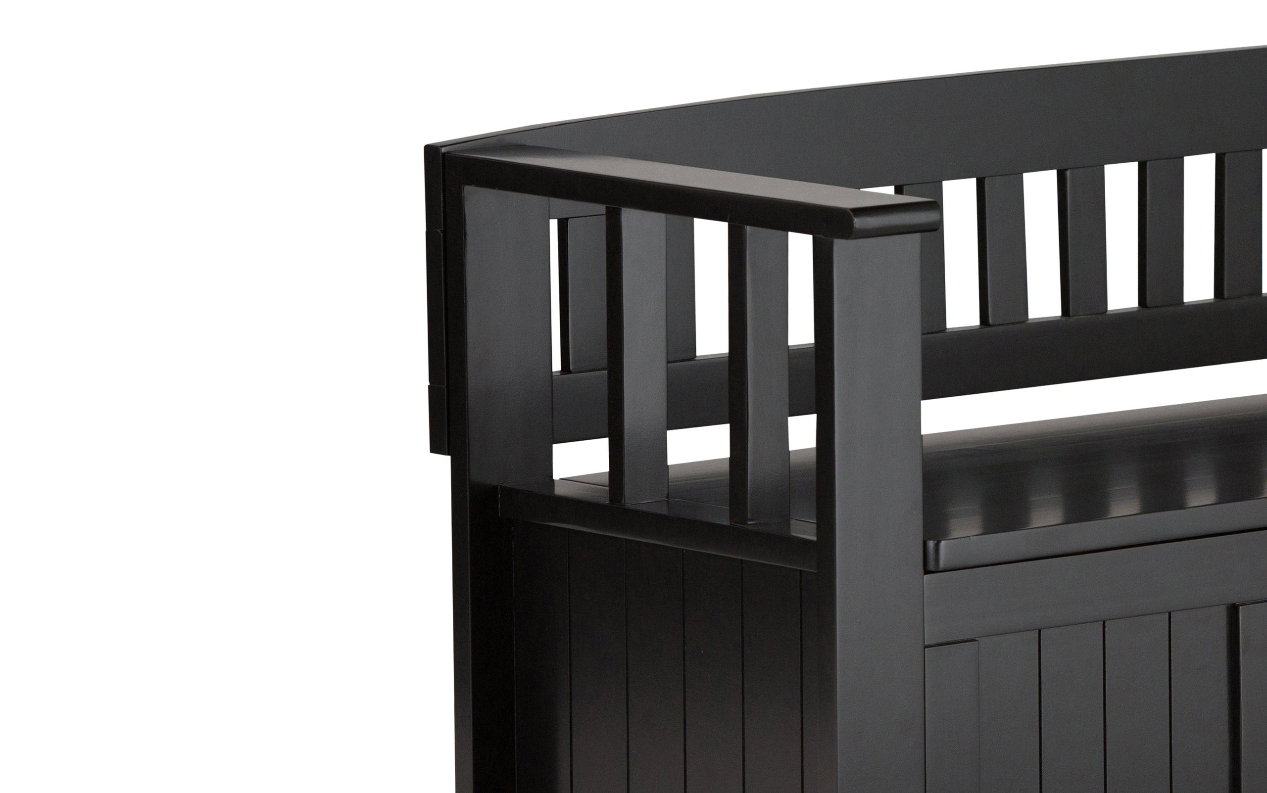 Black | Acadian Entryway Bench