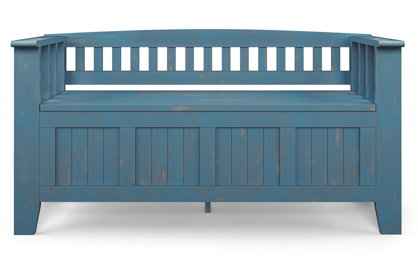 Distressed Coastal Blue | Acadian Entryway Bench