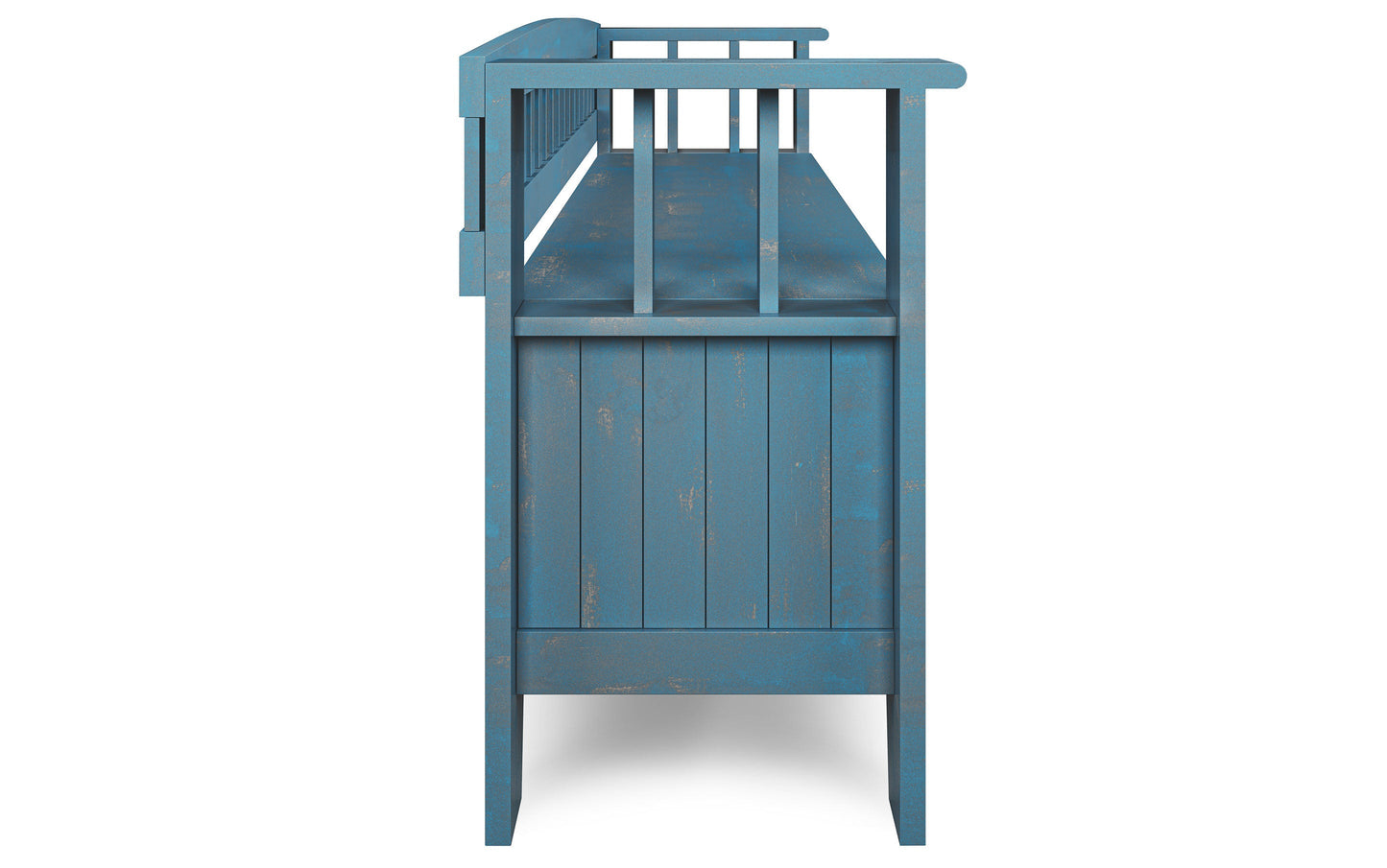 Distressed Coastal Blue | Acadian Entryway Bench