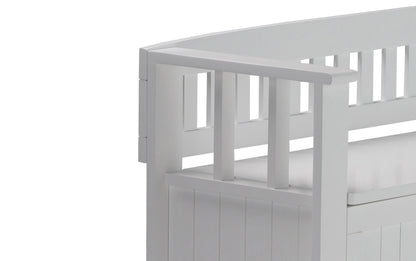 White | Acadian Entryway Bench